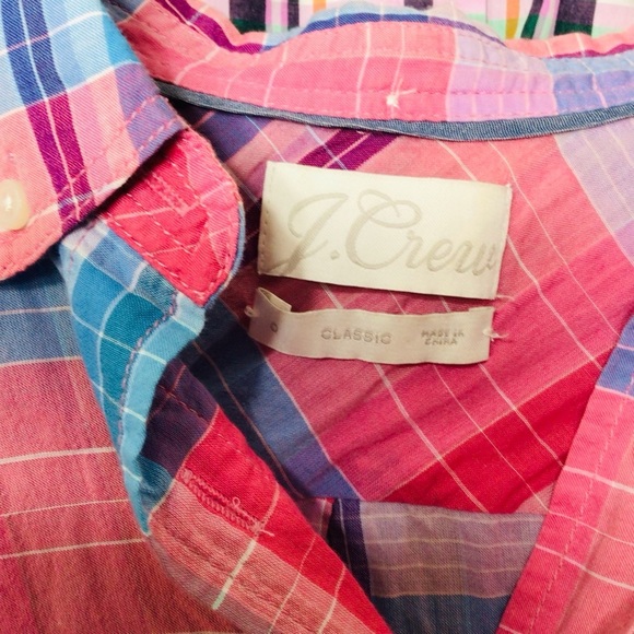 J Crew button up shirt 2 pair plaid women 0 cotton - Picture 3 of 11